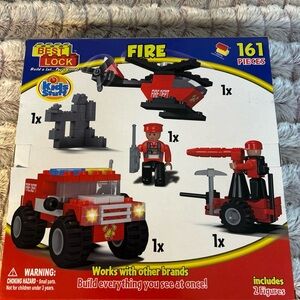 Best Bock Fire Dept  Building Set - Red and Black